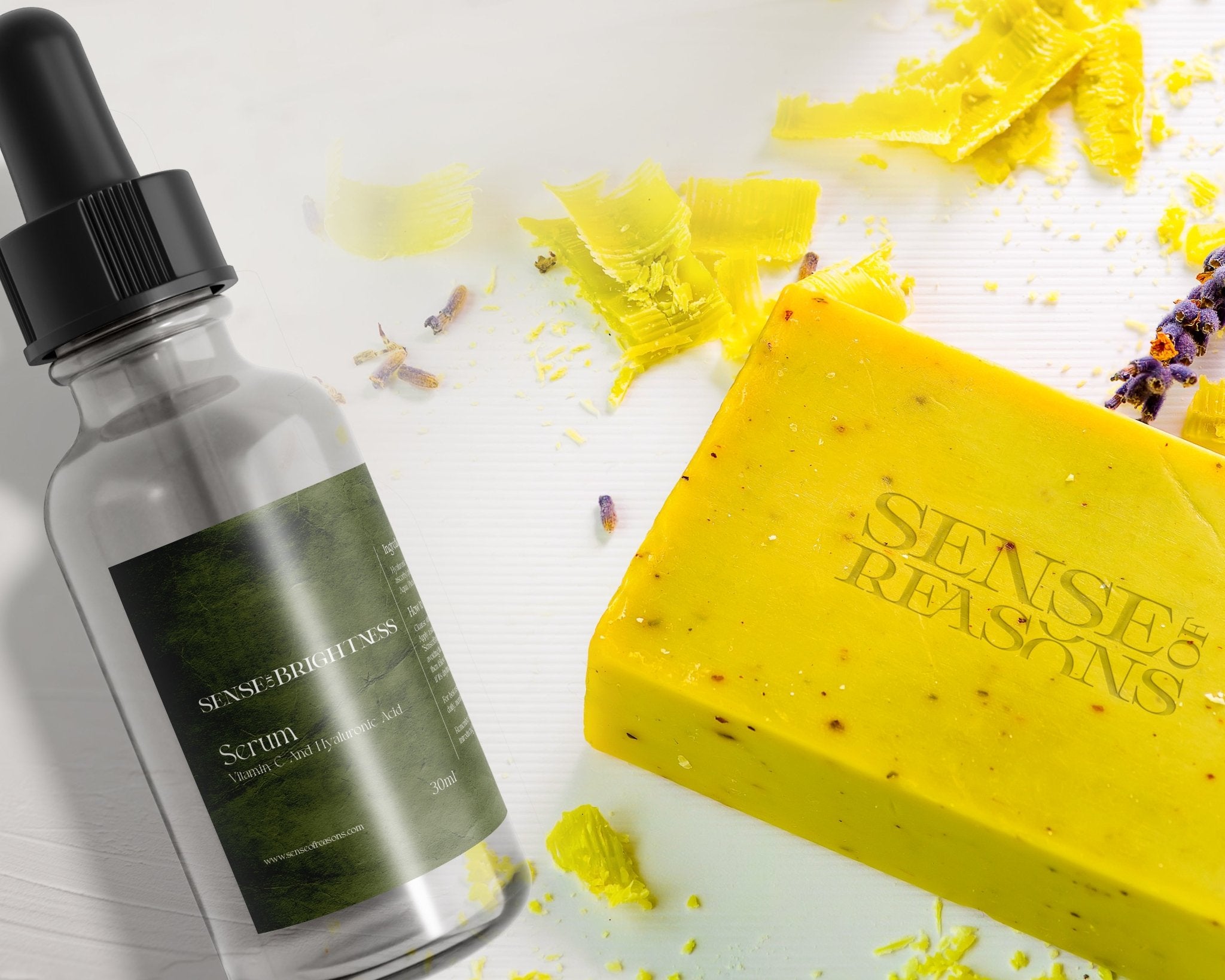 Turmeric & Vitamin C Duo: Turmeric Soap + Vitamin C serum - SENSEOFREASONS