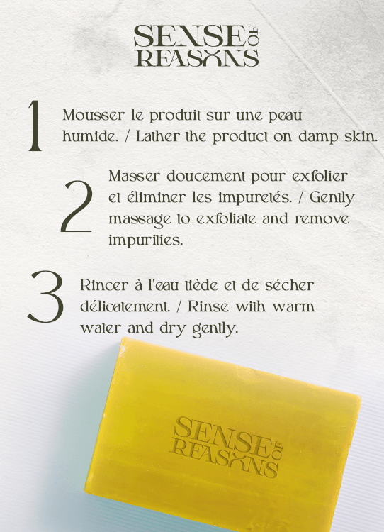 Turmeric soap for hyperpigmentation and acne, enriched with honey and Vitamin C, deeply cleanses, brightens, and evens out skin tone. The best turmeric soap in the UK, it helps fade dark spots, reduce acne, and enhance your complexion. Enjoy the benefits of turmeric in soap for radiant, clear skin.
Tumeric soap - REASONTOGLOW - SENSEOFREASONS